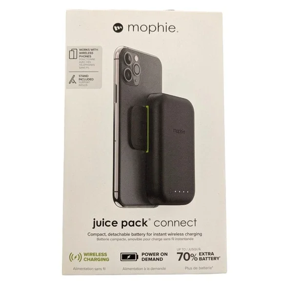 N6.N Mophie‎ Juice Pack Connect 5000MAH Portable Battery For Qi-Enabled Phones