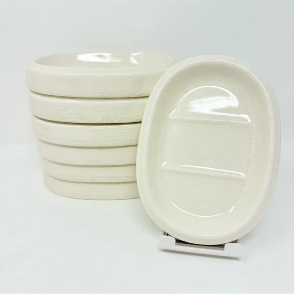 New! Stoneware Soap Dish Ivory 5”x3.5”