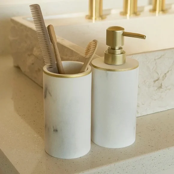 NEW Sunday Citizen Resin Faux Marble Bathroom Set FabFitFun