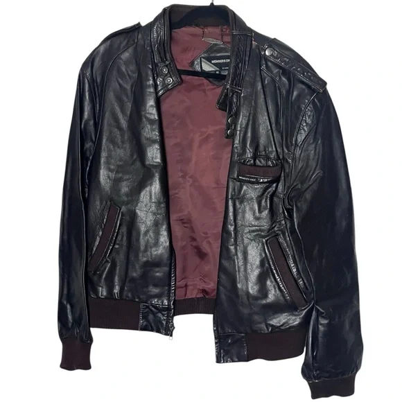 Vintage Members Only leather bomber jacket 46 XL‎