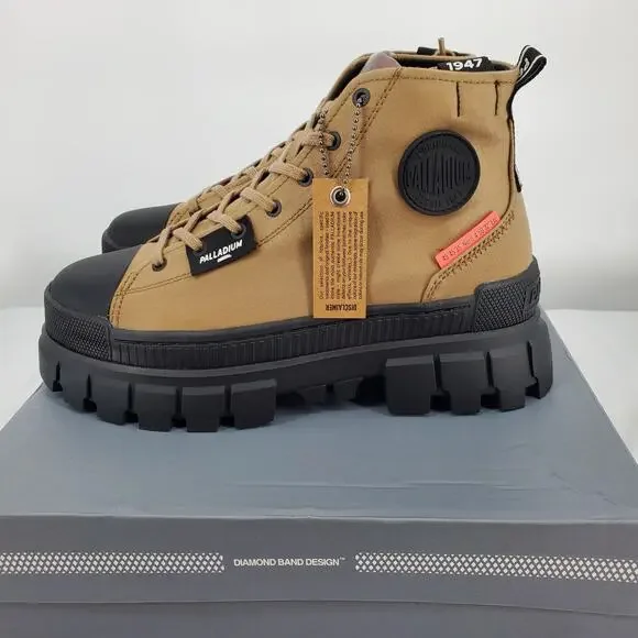Palladium‎ Revolt HI TX Platform Boots Olive 97242-307-M Womens 6 New