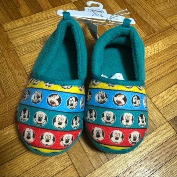 Unisex Kids NEW Disney Mickey Mouse Slip On Slippers‎ 9/10