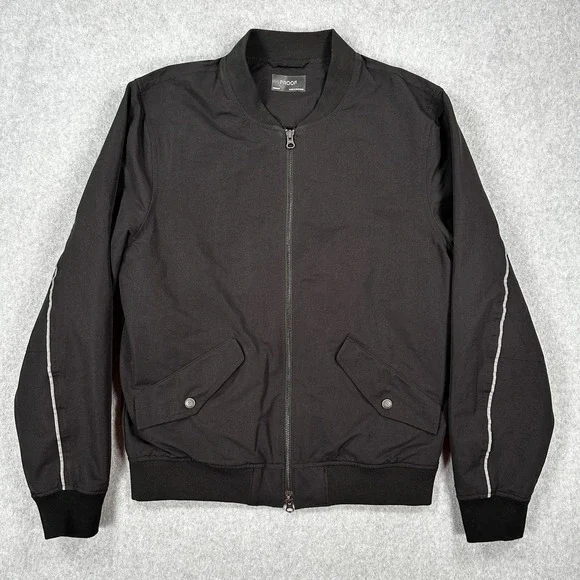 Proof Jacket Mens Medium Bomber Flint and Tinder Snap Pockets Reflective‎ Trim