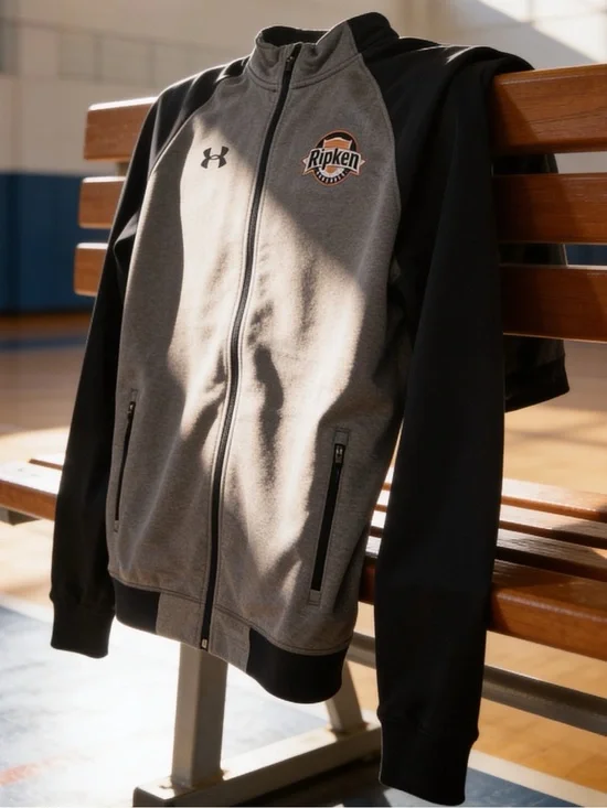 Under Armour Cal Ripken Jacket Men's 2XL Black Full-Zip Baseball