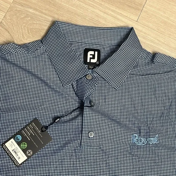 FootJoy‎ Men's Heather Lisie Houndstooth Moisture Wicking Golf Shirt X-Large