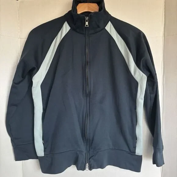 Men's S Small Banana Republic Track Jacket VGUC Full Zip Two-Tone Blue‎