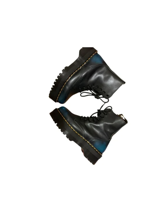 Dr. Martens Jadon Black Blue Platform Boots Size 8