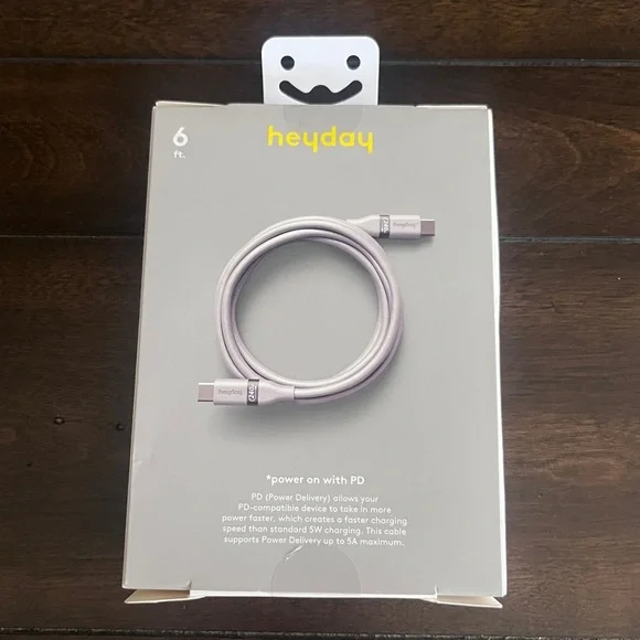 heyday - 6 ft. soft-touch fast® charging cable - NWT