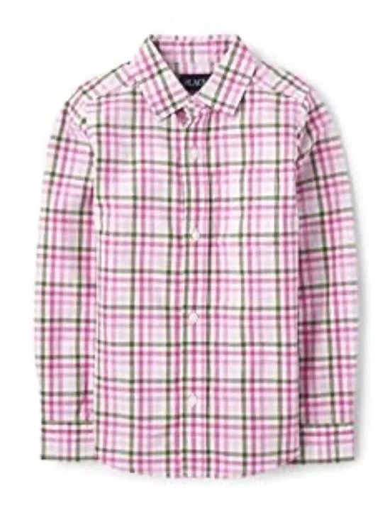The Children’s Place Boys Poplin Long Sleeve Button Down Shirt