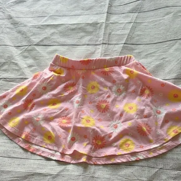 The Children's Place Pink and Yellow Floral Skort