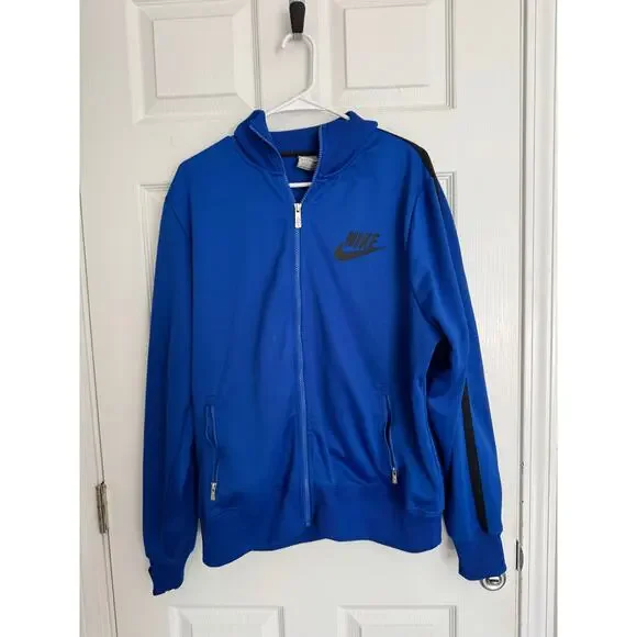 Nike Sportswear Blue Full Zip Athletic Workout Gym XL
