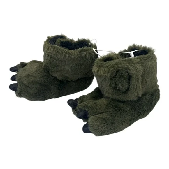 Cat & Jack Toddler Ferdinand‎ Dinosaur Claw Slippers Olive Green, Size S (5/6)