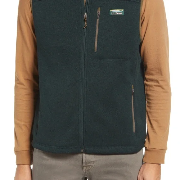 L.L. Bean Men's Charcoal Fleece Vest