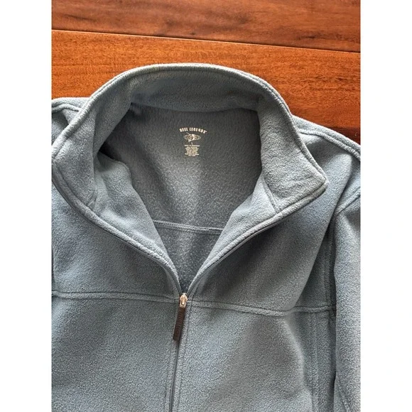 Reel Legends Performance Clothing Fleece Fishing Jacket Full Zip Blue Size LG