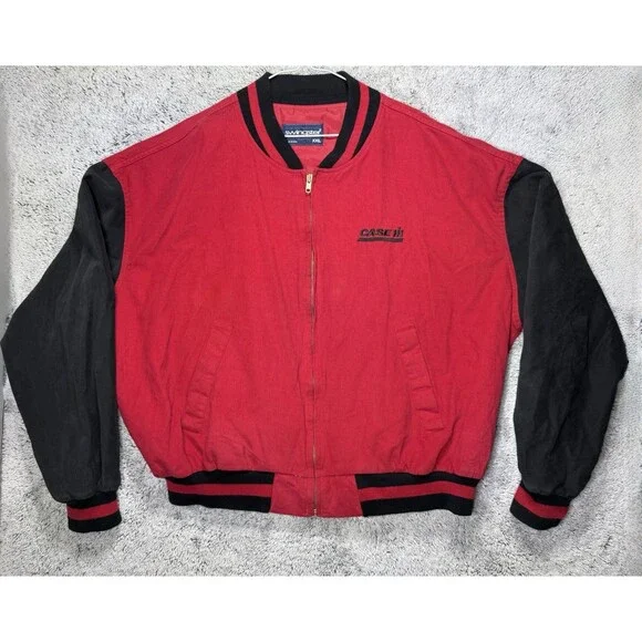 Vintage Case IH International Harvester Bomber Jacket Sz XXL‎ USA Made Swingster