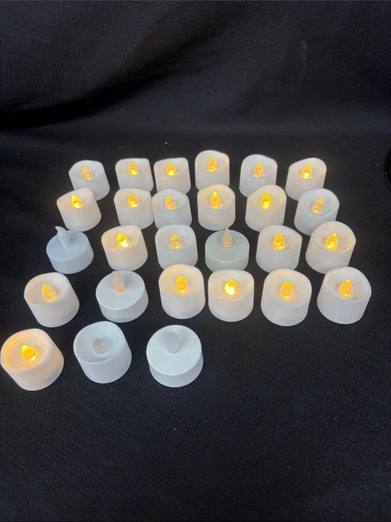 43 White LED Flameless Tea Lights