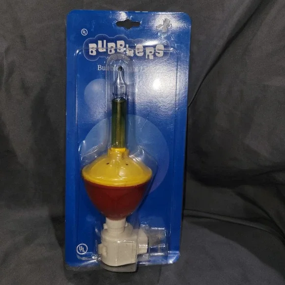 Vtg Bubble Bubbler Night Light NIB Red Yellow