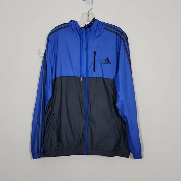 Adidas Men's Royal Blue Grey Jacket Size L
