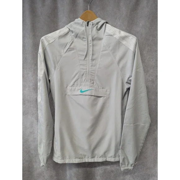 Nike Men's XS‎ Academy+ Anorak Jacket | Photon Dust/Turquoise New Tag