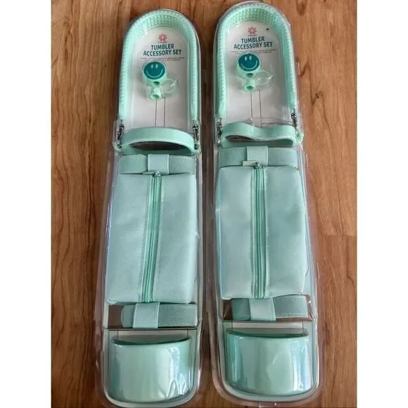 Tumbler accessory set fits 40 FL oz green color