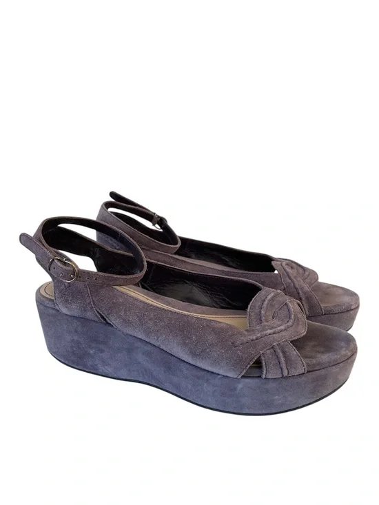Vintage Ferragamo Leather Platform Sandals Women’s Size 9