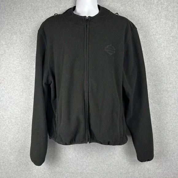 Harley Davidson Jacket Removeable Liner 2XL‎ Black Fleece Slash 97180-10VM