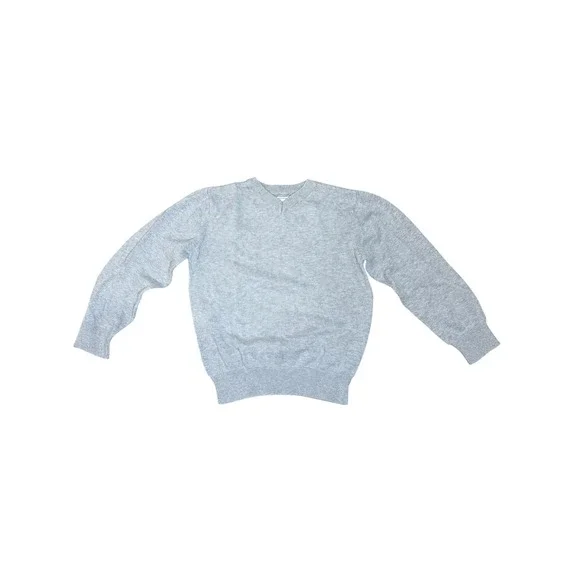 The Children's Place Sweater‎ Kids S 5/6 V-Neck Pullover Gray Cotton Knit Basic