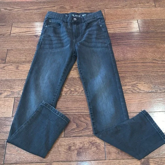 The Children’s Place Boys Skinny Jeans Size 10‎ Dark Wash Stretch Denim