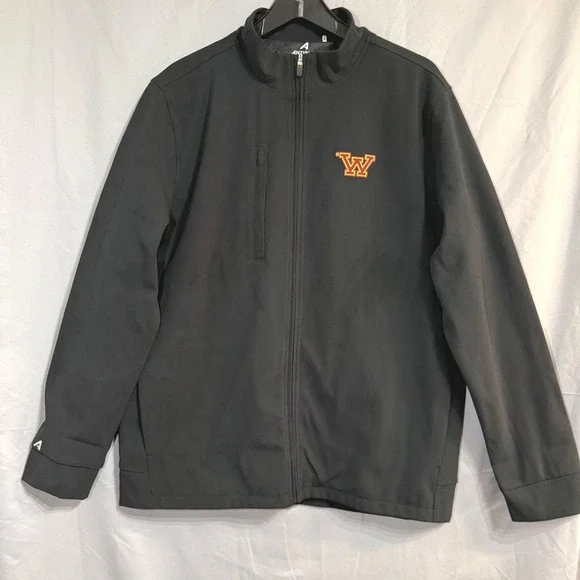 Antigua Washington Commanders Objection Full Zip Jacket Mens‎ Large Black NWOT