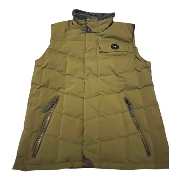 Obermeyer Knox Down‎ Vest Men’s Medium Green Quilted Down Outdoor Puffer