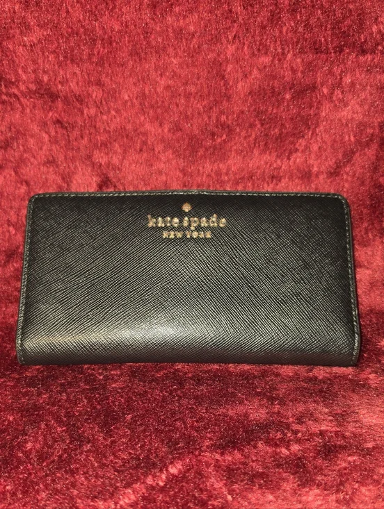 Kate Spade Black Saffiano Snap Wallet
