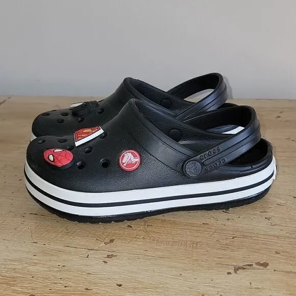Crocs Crocband Kids Classic Clog Slip On Slides Black Star Wars Size 12