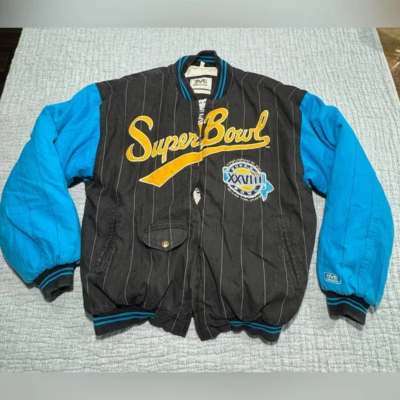 Vintage 1994 Mirage NFL Football Super Bowl XXVIII Cowboys‎ vs Bills Jacket