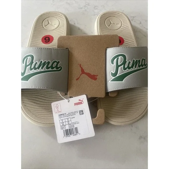 Puma Size 6 Junior‎ Cool Cat Sport Retro JR Slide Sandals Gray 398616-01 Kids