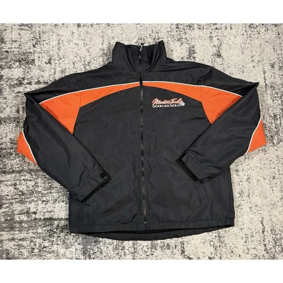 Matco Tools Good As Gold Mens Medium Black Orange Windbreaker Jacket