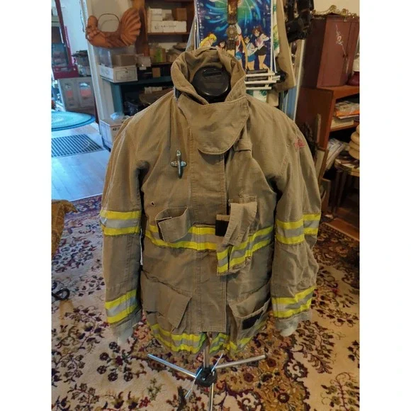 Vintage Retired Firefighter‎ Turnout JACKET FIRE COAT USED Size 40 X 32