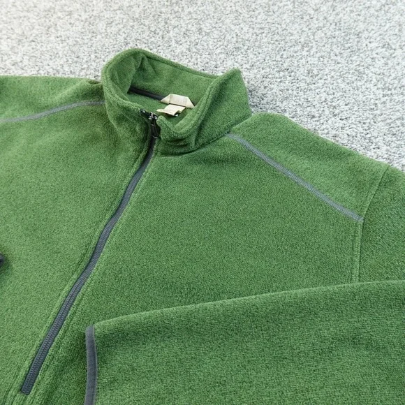 Duluth Trading Jacket Mens XL Green Fleece 1/4 Zip‎ Pullover Coat Outdoor Work