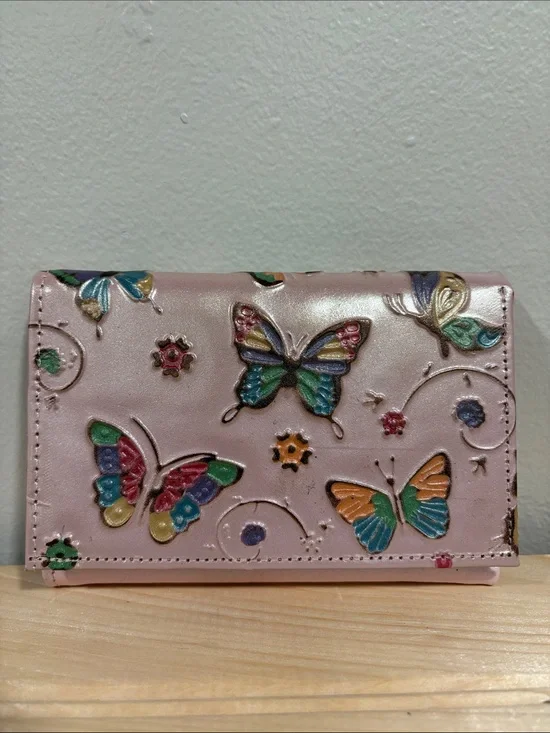 Pastel Pink Butterfly Detail Wallet