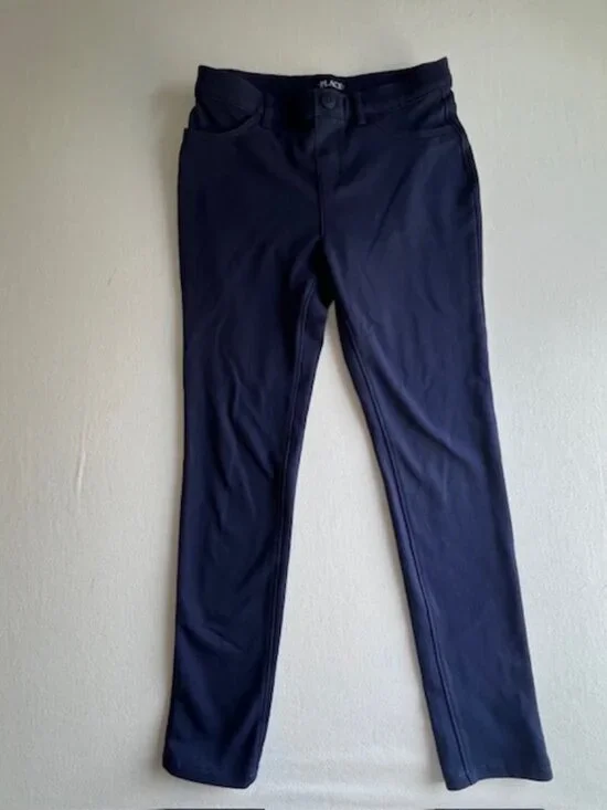 The Children's PLACE Girl's Uniform Ponte Knit Pull-on Jeggings Navy Blue size12