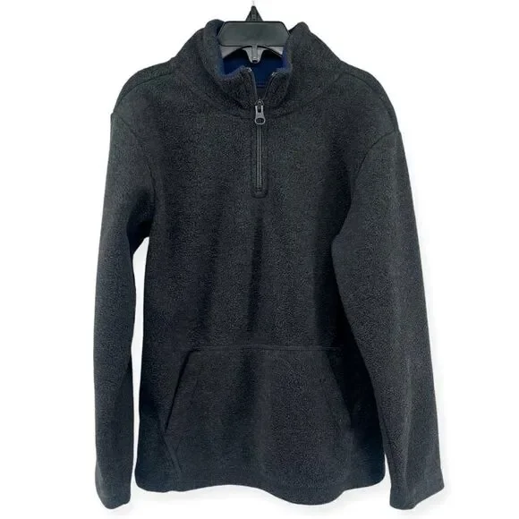 The Children’s Place Boy’s Gray Glacier Fleece Half Zip Pullover Sweater 5/6