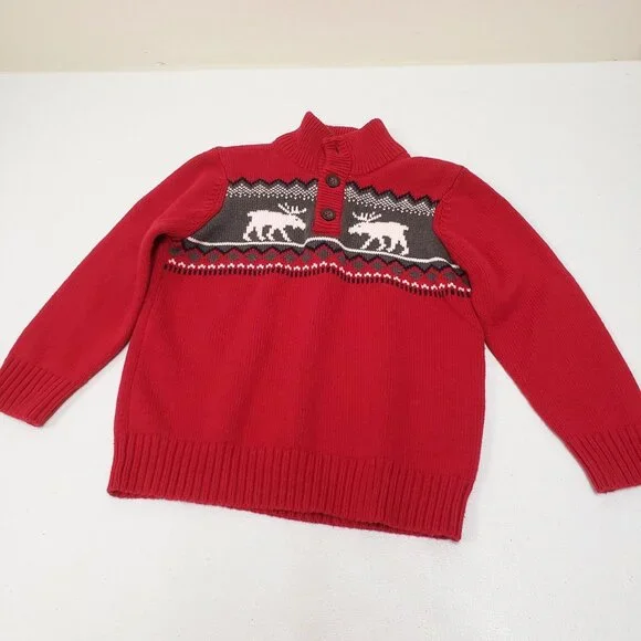 The Children's Place Boys Moose Sweater Size 3T