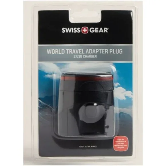 Swiss Gear World Travel Adapter Plug With 2 USB Charger