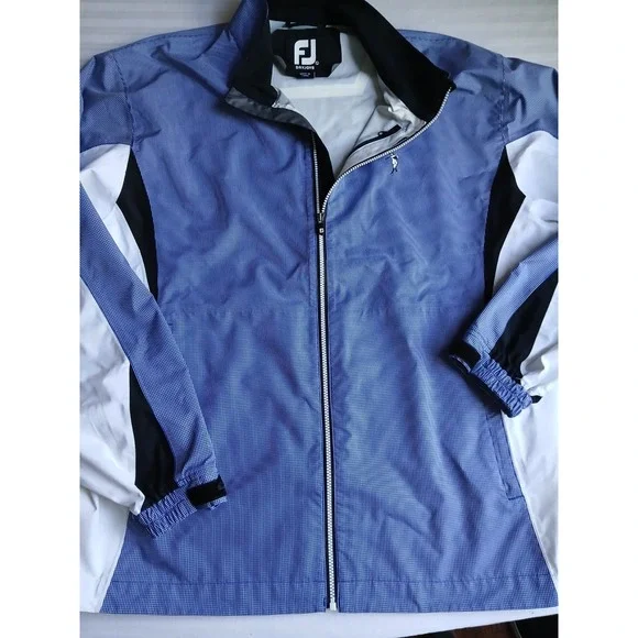 Footjoy Dryjoy Jacket Large Hydrolite Taped Seams Waterproof Golf Preppy