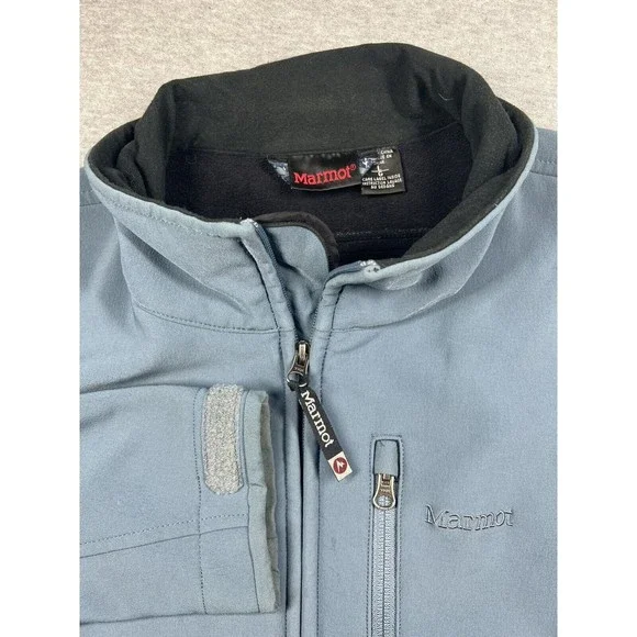 Marmot Gravity Softshell Jacket Black Fleece Lined Full Zip Outdoors Mens‎ L