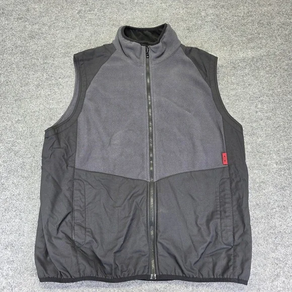 Vintage Oakley Software Fleece Vest Gray Men's Size Extra Large Y2K