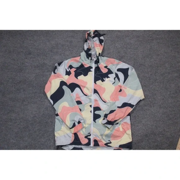 Adidas Originals‎ Jacket Mens Large Multicolor Camo Pastel HZA Windbreaker Rare