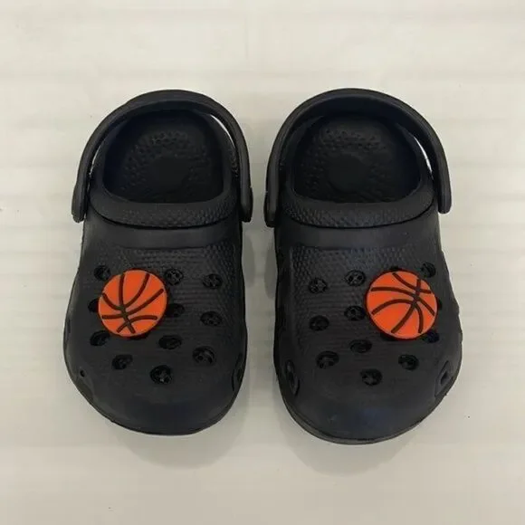 Kids Black Rubber Slip-on shoes Size C 24