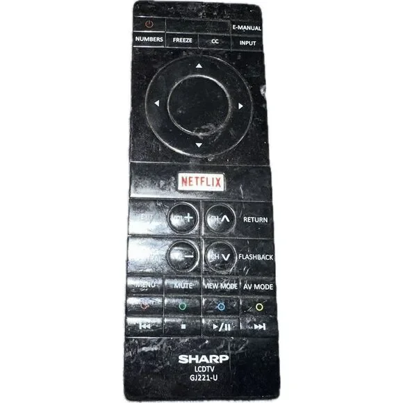 GJ221-U Remote Control Work for Sharp LCD‎ TV LC-43UB30U LC43UB30U LC-50UB30U