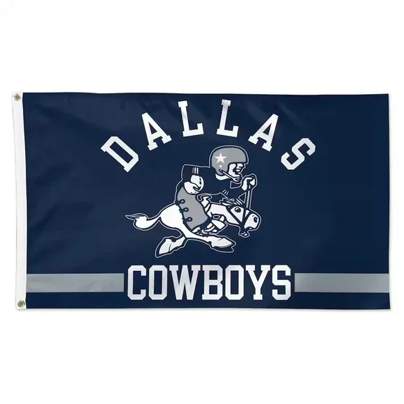 Dallas Cowboys Premium 3x5 Feet Flag‎ Banner, Retro Logo, Metal Grommets New