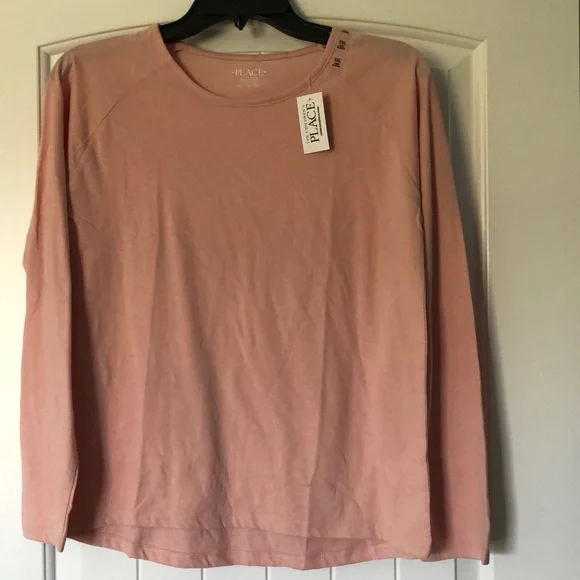 The Children's Place Top Girls Size XXL Pink Melon Long Sleeve Shirt‎ NWT